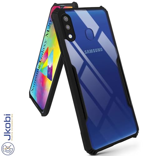 Image of Jkobi Back Cover Case for Samsung Galaxy M20 (Shockproof with Polycarbonate Clear Panel | Professional Black)