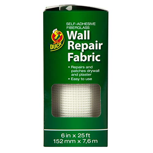 Duck Brand 282084 Self-Adhesive Drywall Repair Fabric, 6-Inch By 25 Feet, Single Roll , White #TOP1