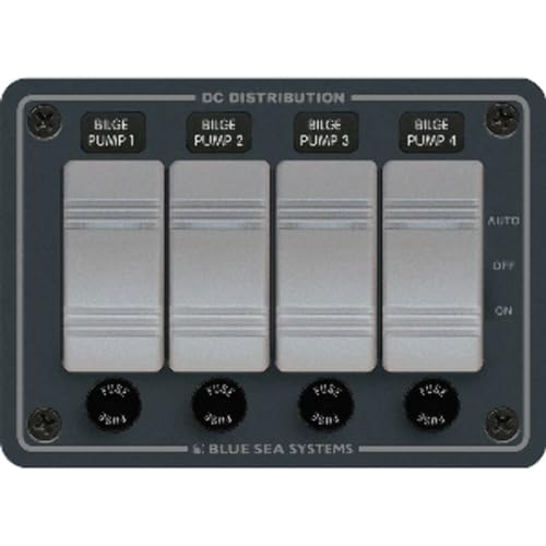 Panneau H2O Blue Sea 12V 24V commande pompe de cale bateau horizontal - 3