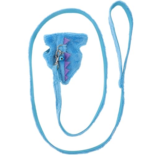 Toyvian Pet Traction Harness Leash for Pets and Comfortable Ferret Walking Kit Convenient One Hand Operation for Bell Color Random Random Color