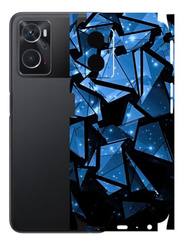 Image of AtOdds - Mobile Back Skin Sticker Wrap Compatible with Oppo K10 (4G) (Coverage - Back+Camera+Sides) (Blue Crystal)