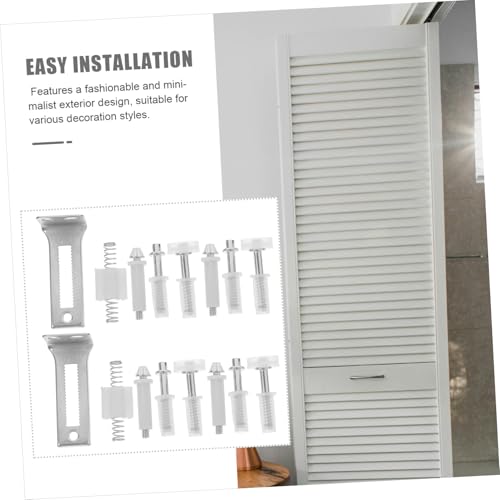 Kit Completo de Herrajes para Puerta Plegable de Acero Inoxidable para Instalación Fácil Pivotes Superiores Bisagras de Puerta Corredera para Hogar y Oficina miniatura 6