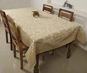 Sun Rise Van Heusen Polyester Solid Table Cover (Beige , 60x90 inch)