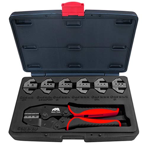 Deutsch Connector Crimping Kit - 7 Die Crimper for Closed Barrel + Stamped