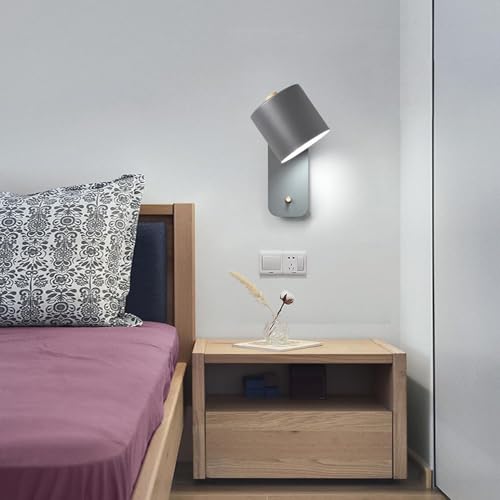 Lampe murale câblée et réglable en fer noir pour style industriel