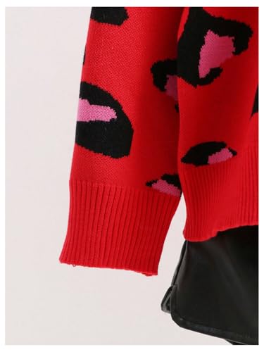 Image of WDIRARA Women's Leopard Tiger Print Cardigan V Neck Long Sleeve Color Block Button Down Sweater Outwear