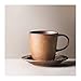 Nowatorskie kubki do kawy Ręcznie robiony kubek kawy zestaw z spodkiem, gruboziarnisty kubek ceramiczny retro piec szkliwiony kubek herbaty śniadaniowy, 230 ml / 7.8oz Kubek kawy (Color : A)