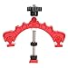 Cloimei T Track Clamp Quick Acting Adjustable Press Plate Hold Down Clamp for Woodworking T Slot Tools Red Aluminum Alloy with Accessories