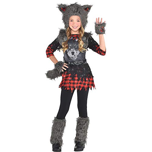amscan Girls She Wolf Costume - X-Large (14-16), Black