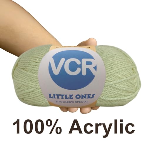 Image of VCR Light Pista Green Yarn, 100 Grams Hank, 190 Meters Length, Acrylic Ball for Crochet and Knitting, Soft Crosia Threads, Pack of 1 Yarn, Suitable for DIY Crafts