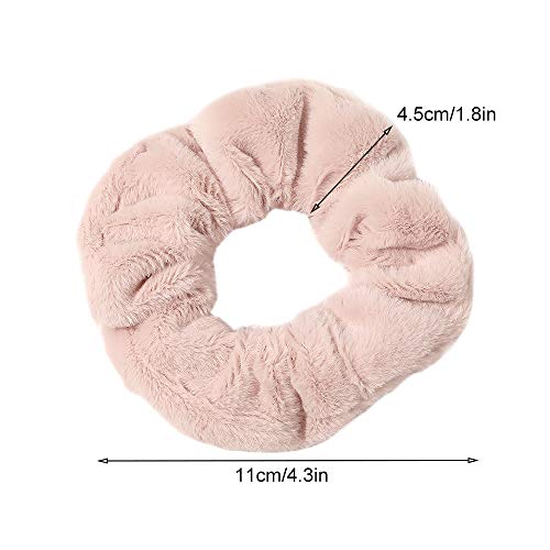 7 Pcs Big Hair Drying Scrunchies Thick Fuzzy Scrunchy Frizz Free Scrunchies Hair Light Bobbles Ropes Traceless Faux Fur Hair Ties Accessories #TOP4