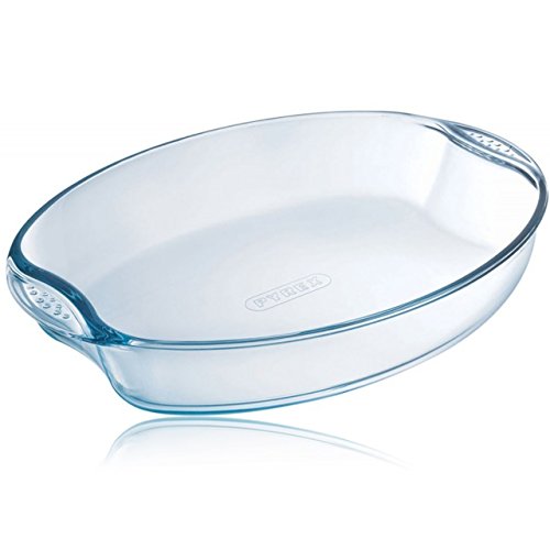 Plat Ovale 40 x 28 cm en verre Pyrex ultra résistant