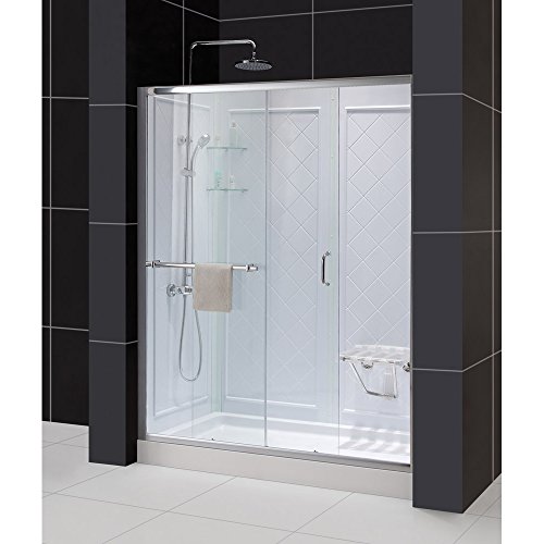 Dreamline Shst-01-Pl Shower Seat, 15" W X 12" D, Clear Plastic #TOP3