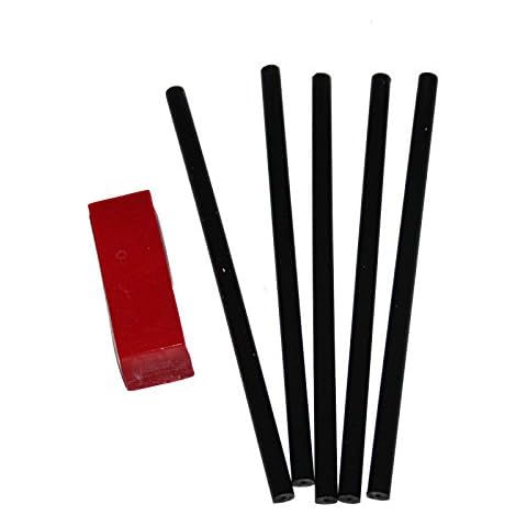 WSD 5 Black P-Tex PTex Rods Sticks Light and Drip Candle Black P tex P-tex Ski Snowboard Base Repair Plus Bonus 45 Gram All Temp Wax Cover