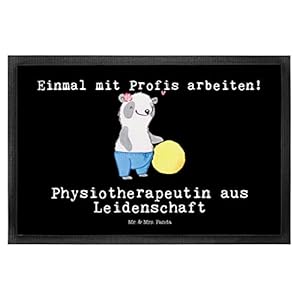 Mr. & Mrs. Panda 40 x 60 Fußmatte Physiotherapeutin aus Leidenschaft – Geschenk, Türvorleger, Motivfußmatte…