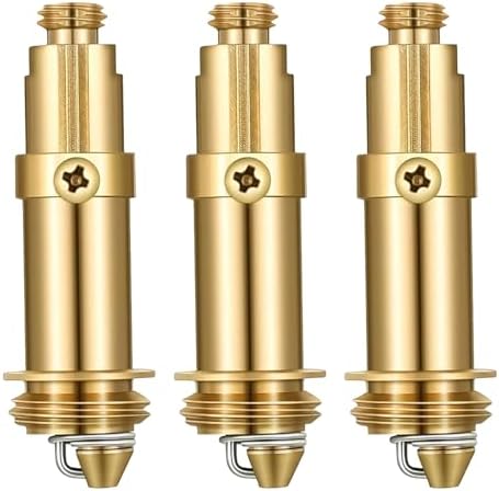 3 Piezas Valvula Click Clack Lavabo, Perno Valvula Desague Pop Up de Latón Repuesto Universal Tapón Emergente Medidas 38,5 mm Altura 58,3 mm Rosca 8 mm Superior y 16 mm Inferior Fregadero Bañera Baño