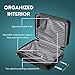 Skyway Epic 2.0 Hardside 4-Wheel Spinner, Lightweight Suitcase, Unisex, Stylish, Men and Women, 24-inch Medium Check-In, Black