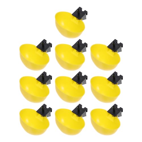 Mikikit Automatic Water Holder for Chicks Feeder Water Bowl Plastic Bird Cups 10 Pack