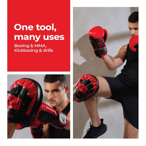 Image of Lifelong Kick Pads for MMA | Muay Thai Pads | Boxing Kick Pads | Curved Focus for Kickboxing | Thick Thigh Kickpads for Training | Maya Leather Strike Shield | Martial Arts Target Pads