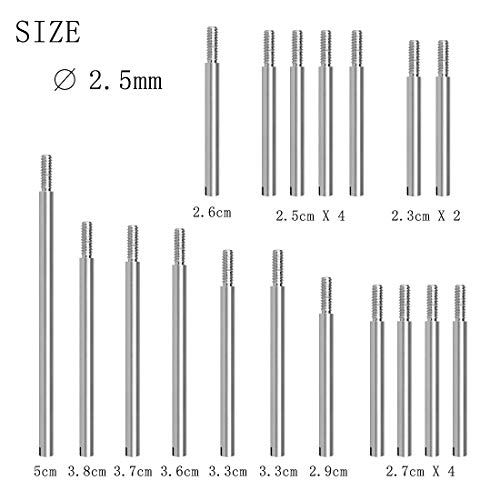 JVSISM 69Pcs/Set Bassoon Repair Tool Parts Screws + Bassoon Key Shaft Kit DIY Tool Woodwind Instrument Accessories