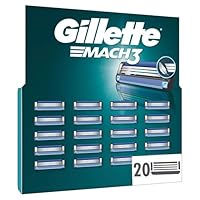 Gillette Mach3 Rasierklingen für Männer, 20 Original Gillette Ersatzklingen, Klingen für Herren mit Gleitstreifen für ein sanftes Gleiten und Klingenbeschichtung