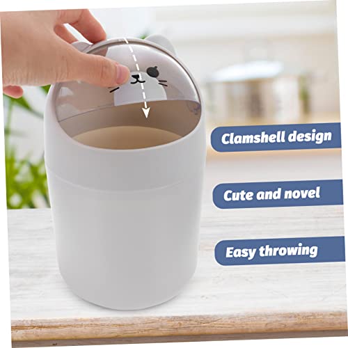 Caneca de basura de plástico pequeña Alipis con tapa miniatura 5