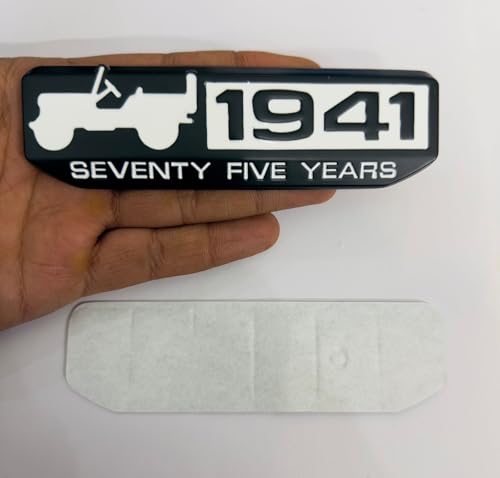 Image of Emblems for Car & Bike Metal Lo.go and Grill Me.tal Lo.go, Auto Accessories for Car Emblem 3D Badge Auto Racing Sport Sticker Grand Tourer Decal. (1941 Black White Sticker)