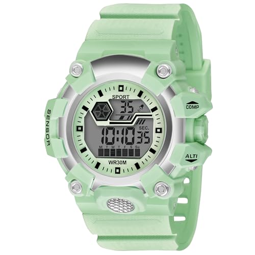Image of Shocknshop Digital Rubber Strap Sports Multi Functional Black Watch for Mens Boys -WCH158