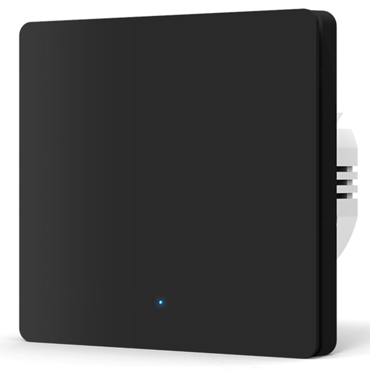 Acmerota ZigBee Interruptores de luz inteligentes (sin neutro, un solo balancín, negro) Interruptor de luz de control remoto compatible para Amazon Alexa/Google Assistant