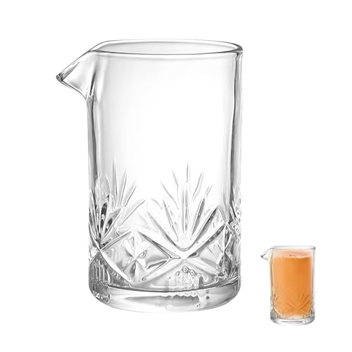 Jarra mezcladora para cócteles de vidrio de 700ml con boca lisa 2
