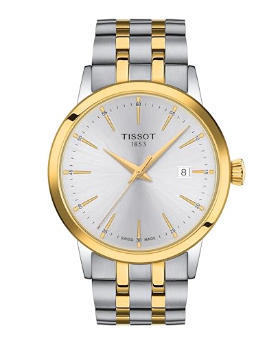 Men's watch only time Tissot Classic Dream bicolor T129.410.22.031.00 steel 316L
