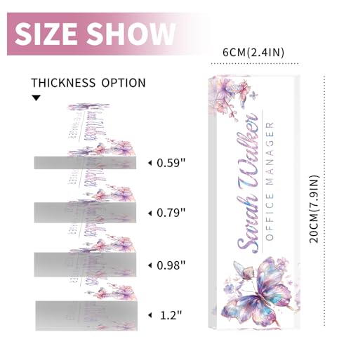 Image of Name Plate for Desk, Desk Name Plate Personalized, Office Decor for Women Men, Acrylic Desktop Accessories, Office Appreciation Gifts for Boss Social Workers Nurse Teacher Employee (Galaxy)