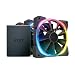 Nzxt AER RGB 2 - 3-Pack of 120mm RGB PWM Fans with HUE 2 Lighting Controller - Advanced Lighting Customizations - LED RGB PWM Fans - Winglet Tips - Fluid Dynamic Bearing - PC Case Fan