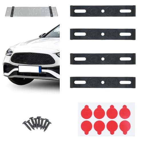 4 Pcs Supports De Plaque D'immatriculation Sans Cadre,Support Plaque Immatriculation Sans Cadre,Porte Plaque Immatriculation,Cache Plaque Immatriculation,En...