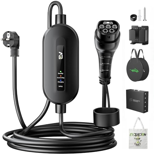 EVJUICION Chargeur Voiture Electrique, [16A, 3.68kW, 6M] Cable Recharge Voiture Electrique avec...