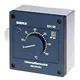 Eberle Allzweckthermostat mit Außenskala (elektronischer Temperaturregler, -15 – 15°, zur Wandbefestigung, Schutzart IP 54) 052460141410