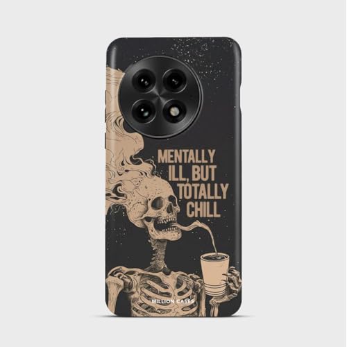 Image of MILLION CASES Back Cover Case for OnePlus 12 Scratch Resistant Anti-Slip Polycarbonate Shockproof Protective Durable Skeleton Mood Crystal Case for Men & Boys