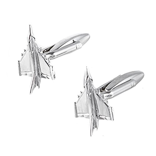 Plane Airplane Pilot Jets 6 Pairs Cufflinks in a Presentation Gift Box, Collar Tabs & Polishing Cloth2
