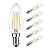 LVWIT B11 LED Edison Filament Bulb Dimmable 60W Equivalent, E12 Candelabra Base 2700K Warm White Candle Light Bulb, UL-Listed (6 Pack)