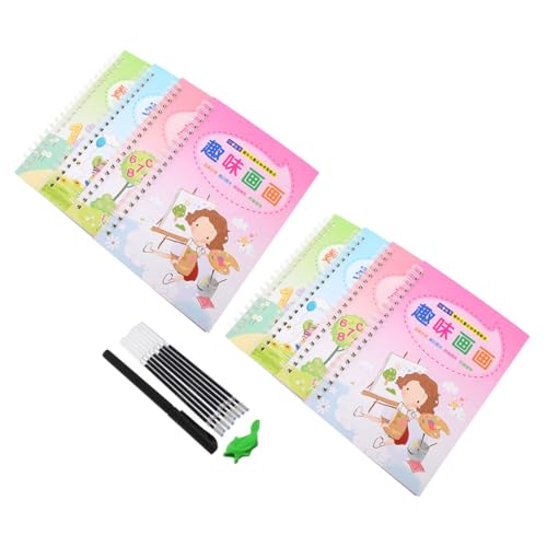 HOMSFOU 1 セット ボード 溝付き 練習 手書き 練習 本 幼稚園 ライティング