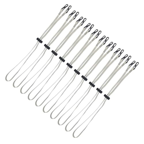 Ipetboom 1セット 風縄 Mascode Reins 眼鏡リテーナー ネックスト メガネスト ネックリーシュ 吊り下げロープ 金属 Light Grey 10個