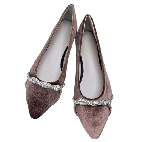 Image of Stunner Womens Flats Fashion Pointed Toe Bowknot Ballet Flats Cute Slip On Dress Flats Comfortable Party Wedding Flats2