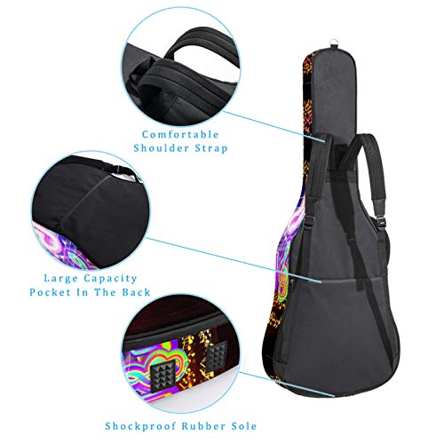 Housse pour Guitare Acoustique Motif de marbre de couleur Sac pour guitare électrique 10mm rembourré Housse pour Guitare… - Les Beatles, Paul McCartney, John Lennon, RIngo Starr, George Harrison Housse pour Guitare Acoustique Motif de marbre de couleur Sac pour guitare électrique 10mm rembourré Housse pour Guitare… – Image 4