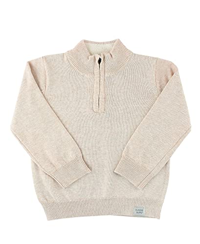 RUGGEDBUTTS Baby/Toddler Boys Oatmeal Quarter Zip Sweater - 12-18m3