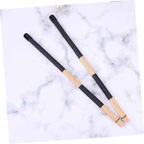 Par de baquetas de madera con mango de goma para percusión miniatura 5