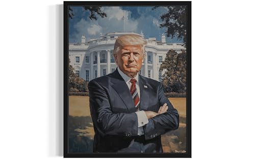 Donald Trump at White House Wall Art Print 11x14