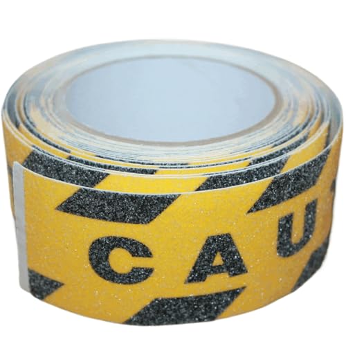 Image of Anti Slip Tape 2 Inch Wide, Waterproof Grip Adhesive Heavy Duty High Traction Friction for Indoor /Outdoor Steps (17 Ft /Caution).