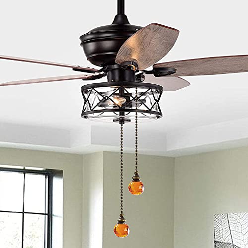 Image of Ceiling Fan Pull Chain Extender, 12 Inches, Bronze, Crystal Ball Pendant, 3 Pack