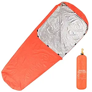 Emergency Sleeping Bag Lightweight Thermal Emergency Blanket Survival Gear for Outdoor Adventure Camping Hiking Backpacking