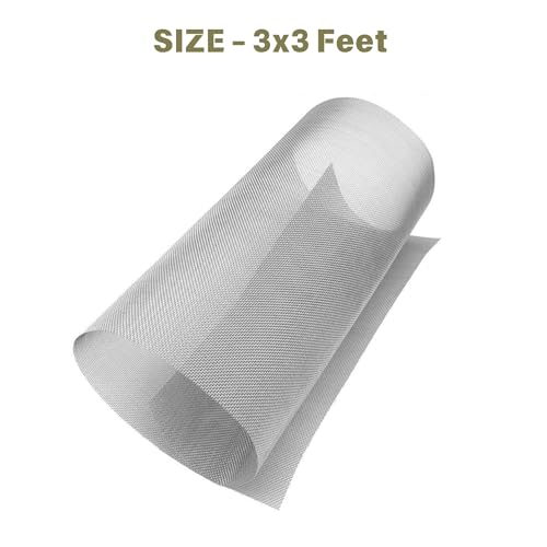 Image of Mosquito or Wind and Door Furniture Steel Net Wires & Meshes, for Living /Balcony Room Window Stitched (3x3 Feet)